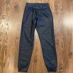 NEW Black Commando Faux Leather Joggers. With tags! Size S